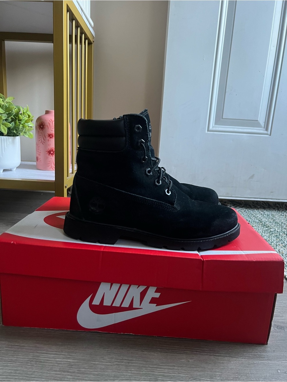 Timberland Women's Linden Woods 6 Inch Waterproof Black Boot